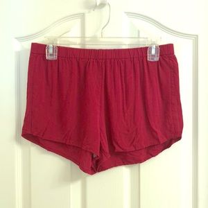 Express One Eleven Red Shorts